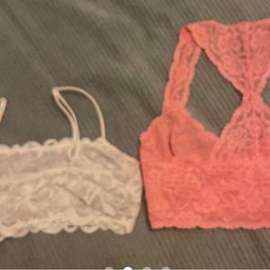 Free People lace bralettes